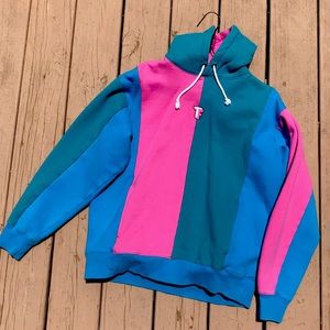 Teddy Fresh Colorblock Hoodie, pink & blue, Large